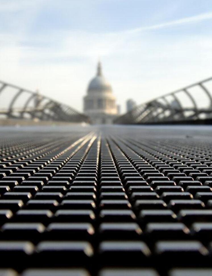 Paul Caddy (@PaulSCaddy) found the Millennium Bridge in his native UK unusually empty, and took advantage of the moment with this unique close-up: http://t.co/5To53uLq9A