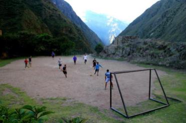 Ayla (@MrsAylaAdvnture) of the UK showed a not-so-normal soccer field in the mountains of Peru: https://twitter.com/MrsAylaAdvnture/status/498919788601958400/photo/1